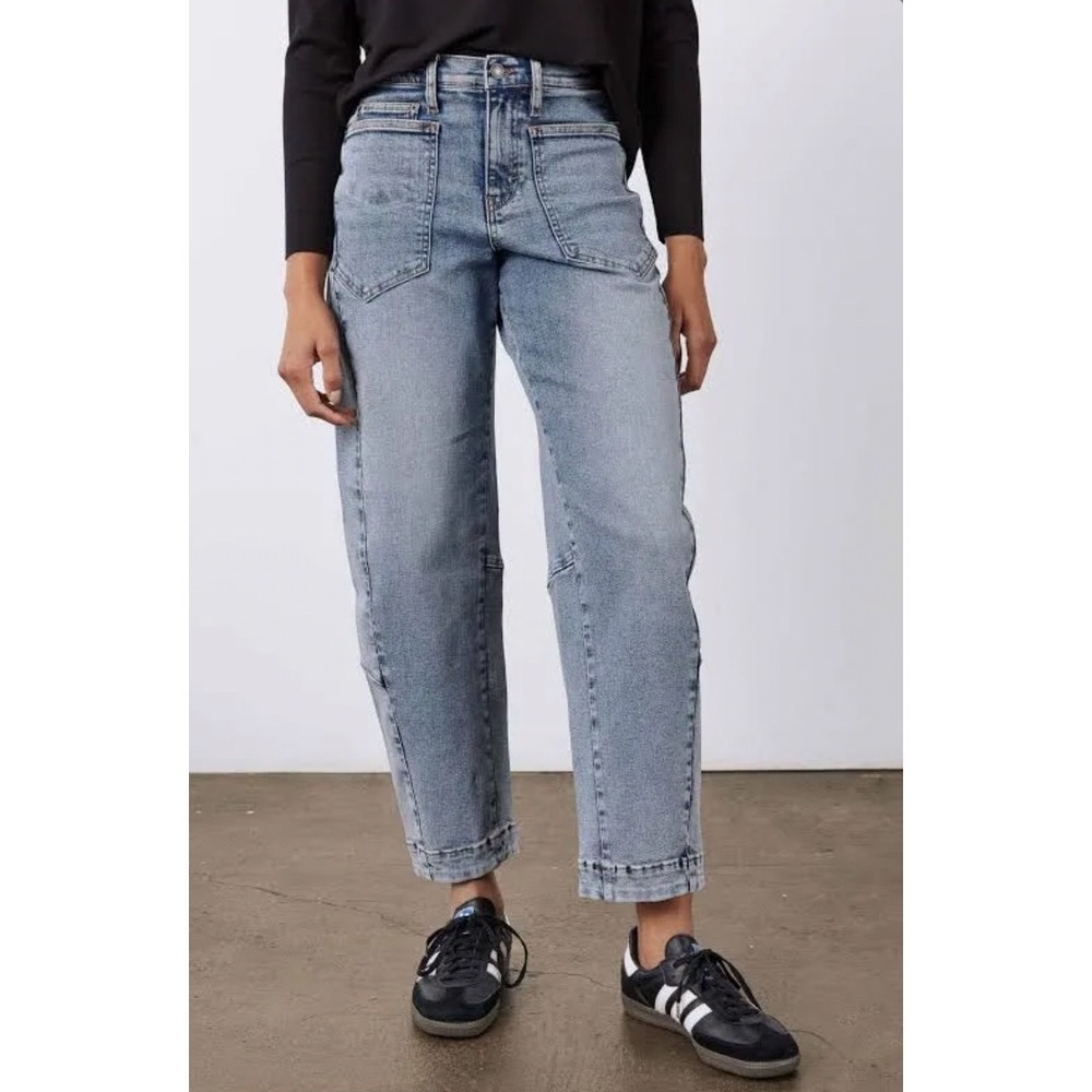Ruti The Slouchy Jeans 2.0 Blue Acid Wash Barrel Tapered Leg Denim Womens 14P